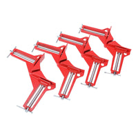 1 x RAW Customer Returns BOOMSTART 4 pieces 90 degree right clamp angle clamp corner clamp wood metal welding frame clamp screw clamp set corner clamp miter clamp right angle angle clamp - RRP €12.75