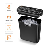 1 x RAW Customer Returns Bonsaii document shredder attachment, 6 sheet strip cut shredder, security level P2, document paper shredder with telescopic arm, with 9 liter wastebasket S123-A  - RRP €25.67