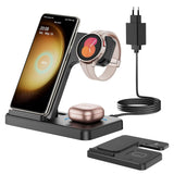 1 x RAW Customer Returns GEEKERA Inductive Charging Station for Samsung, 3 in 1 Foldable Wireless Charger for Samsung S24 S23 S22 S21 Ultra, Induction Charger for Galaxy Watch 6 5 4, Wireless Charger for Galaxy Buds-Black - RRP €37.3