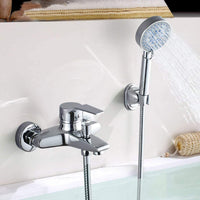 1 x RAW Customer Returns Auralum bathtub faucet with hand shower, classic bathtub faucet set with 5 functions for bathtub and bathroom - RRP €52.99