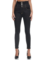 1 x RAW Customer Returns Elara Women s Jeans Stretch Skinny High Waist Chunkyrayan EL60-25 Washed Black-38 M P - RRP €23.9