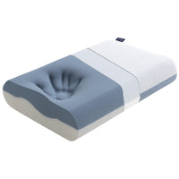 2 x RAW Customer Returns BedStory pillow, gel memory foam pillow, orthopedic pillow, visco pillow, neck support pillow with 2 firmness levels, ergonomic pillow with washable cover, 40x60x11cm, blue - RRP €77.42