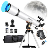 1 x RAW Customer Returns Telescope for children adults, 80mm aperture 800mm refractor telescope for children beginners, multi-coated high powered refractor telescope with tripod carrying bag - RRP €167.21