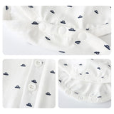 1 x RAW Customer Returns Volunboy Newborn Gentleman Outfits and Coordinates, Bow Shirt and Suspenders Trousers 4 Pieces 6-9 months, White Boat, Size 66  - RRP €36.99