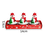 1 x Brand New Set of 3 Christmas Candles Christmas Decoration Candles for Christmas Decorations Snowman  - RRP €22.8