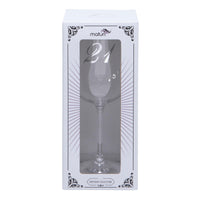 1 x Brand New Maturi 21st birthday wine glass with engraved heart and rhinestone details - RRP €22.8