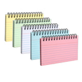 1 x RAW Customer Returns Pack of 5 colorful index cards spiral notepads vocabulary cards for office school study must haves Transparent cover flashcards 5 colors 12.5 8 cm - RRP €8.99