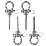 1 x RAW Customer Returns lalago 4 pieces swing hooks, ceiling hooks swing bracket, 304 stainless steel swing hanger ceiling bracket swing hook for wooden beam hanging chair, hammock rope chair punching bag - RRP €25.99