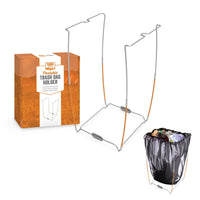 1 x RAW Customer Returns Yukon Glory Garbage Bag Holder, Stainless Steel Foldable Support Stand, Camping Garbage Bag Holder, Foldable Garbage Bag Organizer for Caravan Waste, Includes Carrying Bag, 50 Liter Plastic Bag Holder - RRP €37.33