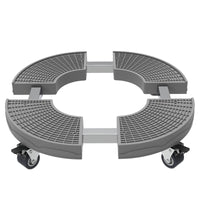 1 x RAW Customer Returns SMONTER Plant Roller Adjustable Roller Board 38-50cm Roller Board Heavy Duty Load Capacity 200kg Flower Roller for Indoors and Outdoors Non-Slip Rolling Plant Stand with Brakes, Gray - RRP €33.26