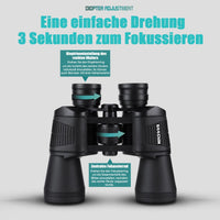 1 x RAW Customer Returns Binoculars for adults 20x50 27MM eyepiece HD binoculars with night vision FMC lens binoculars and carrying bag Durable Shockproof Wide field of view for sports nature observation concerts travel - RRP €178.99