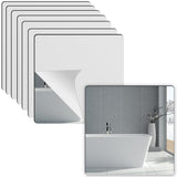 1 x RAW Customer Returns Olicky 8 pieces self-adhesive tile mirror 20 x 20 cm, adhesive mirror mirror tiles mirror made of acrylic decorative mirror wall decoration - RRP €17.09