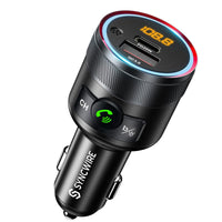 1 x RAW Customer Returns Syncwire Bluetooth 5.1 FM Transmitter for Car, 38W PD QC3.0 Fast Car Charger Wireless FM Radio Adapter Bass Sound Music Player Car Kit with Hands-Free Calling USB Drive - RRP €25.99