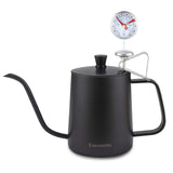 1 x RAW Customer Returns Easyworkz Gage Gooseneck Pour Over Coffee Kettle with Thermometer 304 Stainless Steel Coffee Pot 600ml with Long Narrow Spout Hand Drip Kettle - RRP €25.99