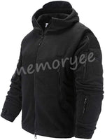 1 x RAW Customer Returns Memoryee Men s Military Fleece Outdoor Jacket Tactical Windproof with Hood Hoodies Black M - RRP €45.88