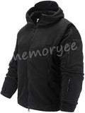 1 x RAW Customer Returns Memoryee Men s Military Fleece Outdoor Jacket Tactical Windproof with Hood Hoodies Black XL - RRP €45.88