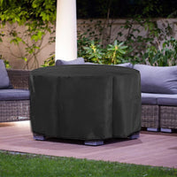 1 x RAW Customer Returns Gutsbox Garden Furniture Cover Waterproof Cover for Garden Furniture 420D Oxford Protective Cover, Anti-UV Dustproof Windproof Tarpaulin for Garden Furniture Patio Furniture, Round, 180x90cm - RRP €31.6