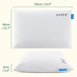 1 x RAW Customer Returns NOFFA Pillow Flat Thin 40x60, Flat Pillow for Stomach Sleepers, Memory Foam Low Pillow for Children, Back Sleepers, Viscous Sleeping Pillow 6 cm Height - RRP €39.99