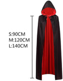 1 x Brand New Black Halloween Cape, Halloween Vampire Cape, Vampire Hood Cloak Reversible Cloak Black Red Halloween,S - RRP €20.4