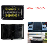 1 x RAW Customer Returns SXMA LED Headlights 4x6 inch DOT Approved Rectangular LED Lamp High Low Beam DRL Lamps Sealed 5D LED Projector Headlamp for Freightliner Kenworth Peterbilt Truck 2PCS  - RRP €85.0