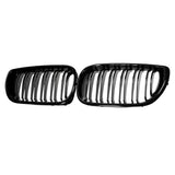 1 x RAW Customer Returns Viviance Double Line Grille Gloss Black front grilles compatible with BMW E46 4-DOOR 3 Series 02-04 - RRP €28.62