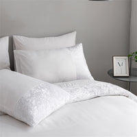 1 x Brand New RAJEGAR 3 Piece Crushed Velvet Bedding Set with Duvet Cover and 2 Pillowcases, Solid Color - RRP €33.43