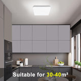 1 x RAW Customer Returns Kambo LED Ceiling Lamp Square Light 48W Modern LED Ceiling Light Cold White 6500K 4320LM for Bathroom Kitchen Bedroom Hall Living Room Corridor Office Cellar - RRP €29.99