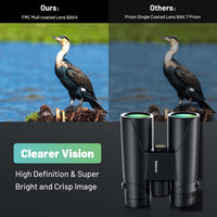 1 x RAW Customer Returns Kylietech Binoculars 12x42 HD Compact Binoculars Waterproof for Bird Watching, Hunting, Hiking, Sightseeing, FMC Lens Binoculars including Carrying Case, Strap and Smartphone Adapter - RRP €38.35