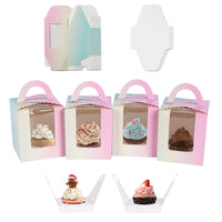 7 x Brand New TSLBW 20pcs Individual Cupcake Boxes, Individual Cupcake Boxes with Window, Individual Cake Boxes with Window for Wedding, Party and Gift, Small Cake Treat Boxes - RRP €142.8