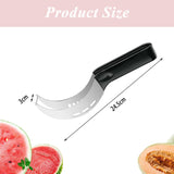 1 x Brand New Watermelon cutter, melon cutter stainless steel, multifunctional fruit knife of papaya, dragon fruit, cantaloupe cutter black  - RRP €10.07