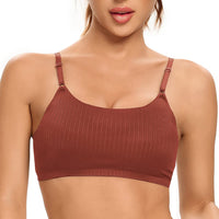 1 x Brand New SHEKINI Women s Tank Tops Women s Bras Removable Padded Sports Bra Wireless Non-Adjustable Straps Removable Pad Bra Push-up Yoga Fitness - RRP €13.93