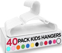 1 x RAW Customer Returns Utopia Home 40 Pack, White Plastic Kids Clothes Hangers-Baby Hangers for Nursery and Wardrobe-Durable and Slim Children s Hangers-Space Saving Hangers for Toddlers - RRP €16.74