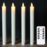 1 x RAW Customer Returns Eldnacele Flameless Flickering Moving Wick Candles with Timer Remote Control Battery Operated for Wedding Ivory 4 Pack - RRP €25.2