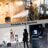 1 x RAW Customer Returns Fog machine, handheld fog machine 400W, built-in battery, 21000 mAh, visible power, for theater, film and TV shooting, Halloween, Christmas, parties, family celebrations - RRP €177.04