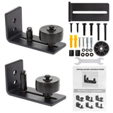 1 x RAW Customer Returns Pack of 2 floor guides for sliding doors, adjustable floor roller guides with screws, 8-in-1 sliding door guide system for ALL stable doors, perfect for all sliding door rails - RRP €19.55