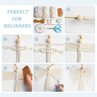 1 x Brand New INFUNLY 6 Set DIY Macrame Angels Kit Mini Macrame Wall Hanging Boho Xmas Macrame Ornaments 3 Styles Handmade Woven Decoration For Christmas Birthday Wedding Party Living Room Dorm - RRP €20.4