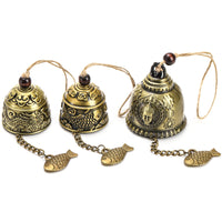 1 x RAW Customer Returns Peohud 6 Pieces Fengshui Bell, Vintage Wind Bell, Lucky Charm Wind Chime, Lucky Dragon Fish Buddha Hanging Bell for Home Garden Patio Car Doorbell or Decoration - RRP €11.4