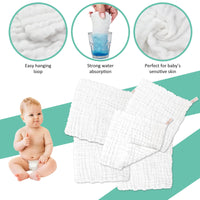 1 x RAW Customer Returns koo-dib muslin cloth baby, muslin cloths, burp cloths, girls, boys, baby, wet wipes, washcloths, children, muslin, burp cloth, 30 pieces 25x25 cm incl. laundry bag , baby, initial equipment - RRP €32.71