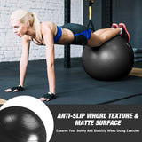 1 x Brand New Switory Anti-Burst Exercise Ball, Pilates Ball 55cm 65cm 75cm Fitness Yoga Ball Stabilizer Balance Ball Sturdy with Quick Pump for Core Strength - RRP €27.6