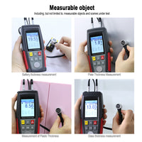 1 x RAW Customer Returns BuyWeek Ultrasonic Thickness Gauge, WT100A Digital Ultrasonic Thickness Gauge Handheld Ultrasonic Thickness Gauge Measuring Range 1-225 mm - RRP €120.29