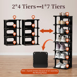 1 x RAW Customer Returns HAIXIN Slim Space Saving Shoe Rack, Entrance Shoe Rack, Wardrobe Shoe Rack, 5 Tier Plastic Foldable Shoe Rack DIY Shoe Rack for Entrance Hallway Bedroom - RRP €20.66