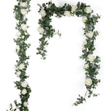 1 x RAW Customer Returns U Artlines Set of 2 2.0 m Eucalyptus Garlands Artificial Greenery Garland Wedding Background Wall Decor Flower Decoration - RRP €17.47