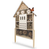 1 x RAW Customer Returns Wildlife Friend Insect Hotel XXL Standing - Bee Hotel with base 76 cm, metal roof - Large wild bee hotel - Insect house for bees, ladybirds and butterflies Insect hotel kit - RRP €54.44