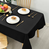 1 x RAW Customer Returns Hiasan Smooth, Stain-Resistant Tablecloth, Lotus Effect, Lightweight, Waterproof, 2 Pieces, Black, 140 x 200 cm - RRP €30.84