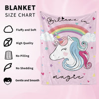 3 x Brand New PQCXXA Fleece Blanket for Kids Girls Unicorn Flannel Blanket Soft Flannel Blanket for Girls Gifts 150x200cm, Clouds  - RRP €68.4