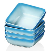 2 x Brand New LOVECASA 4 Piece Stoneware Cereal Bowls Soup Salad Bowl Set 800ml Breakfast Microwave Safe Soup Salad Bowl Set Sky Blue Gradient - RRP €45.6