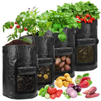 1 x RAW Customer Returns Pack Potato Planting Bag Planting Bag 10 Gallon Vegetable Tomato Plants Planting Bags, Planting Bag Potato Planting Bag Potato Bag with Handles Viewing Window, Plant Bag for Potatoes Tomatoes - RRP €18.14