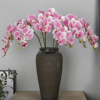 1 x RAW Customer Returns FagusHome 6 Pieces Artificial Phalaenopsis Flowers White 80cm Artificial Orchid Flowers Stem Plants for Home Decor Pink  - RRP €22.62