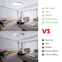 1 x RAW Customer Returns OTREN LED Ceiling Light Flat 36W, 6500K Cold White Round Bathroom Lamp, 3240LM Ceiling Light Panel for Bathroom Bedroom Hallway Kitchen Living Room Balcony, 30CM, IP44 - RRP €26.21