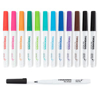 1 x RAW Customer Returns TWOHANDS Whiteboard Marker Set, 12 Whiteboard Pens Thin Tip, 11 Colors, Round Tip 0.7mm, Wipeable - for Flipchart, Magnetic Board, Memo Board, 20529 - RRP €9.14